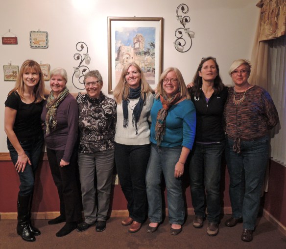 A huge number of miles has been walked by these seven pairs of feet!