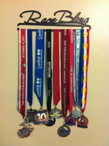 I've since added a second hanger bar to hold my -- as it says -- race bling.