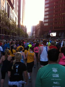 The start line is up ahead ... somewhere!